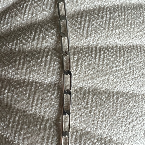 Simons - Silver Cable Chain Choker - Picture 3 of 6